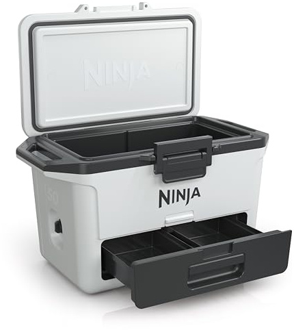 Ninja FrostVault Hard Cooler 47L, Premium isolierte Kühlbox, hält EIS bis zu 6 Tage