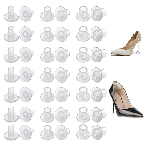 21 Paar High Heels Absatzschoner, Transparent Stöckelschuh Absatzschutz High Heel Protectors Stoppers Stöckelstulpen Absatzschoner Tanzschuhe Absatzschutzfür Hochzeiten und Outdoor-Events(S/M/L)