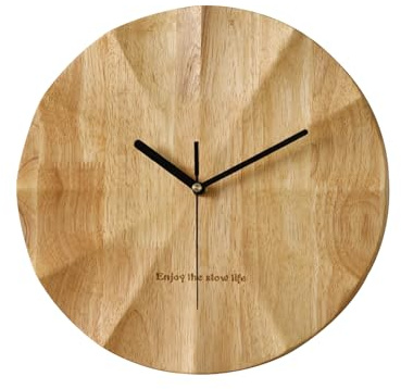 Ergocar Wanduhr, Modernes Minimalistisches Design Holzwanduhr Ruhig 30 cm (11,81 Zoll) Alle -Gesalidiertes Holz Geeignet Für Wohnzimmer, Schlafzimmer, Wand -Dekoration