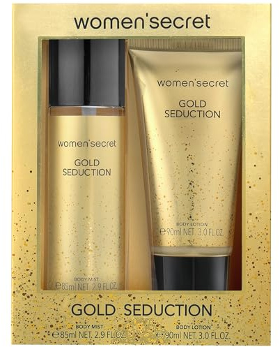 women'secret Gold Seduction Geschenkset für Damen Body Mist 85ml + Body Lotion 90ml