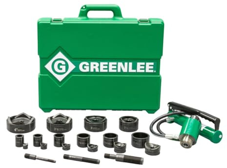 Greenlee 7310 Ram and Hand Pump Hydraulic Driver Kit with 10 Conduit Sized Punches