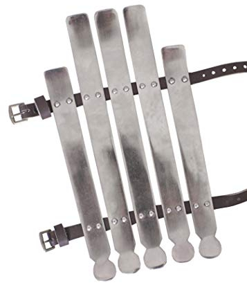 Ulfberth Wikinger Armschutz aus 2 mm Stahl, einzeln | Authentische Armschützer, Rüstungs Replik für Reenactment, LARP, Historische Darstellungen & Fantasy Cosplay