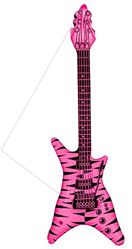 W WIDMANN MILANO Party Fashion - 23945 - Chitarra rock gonfiabile con tracolla, 95 cm, accessorio per feste, carnevale, Halloween e feste a tema, per travestimento da rock star, cantante e musicista