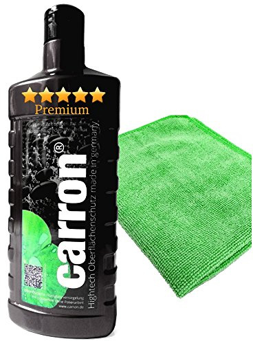 carron ® Das Original - Autopolitur Hochglanz Lackversiegelung für alle Autolacke weiß schwarz metallic gegen Microkratzer mit Lotuseffekt ohne aufwändige Polierarbeit