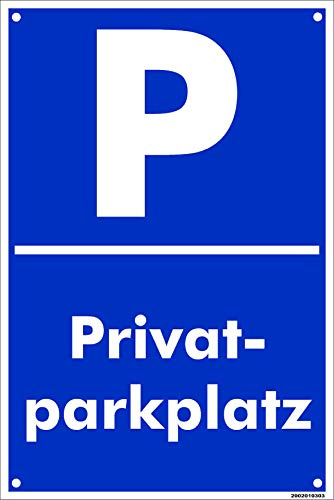 Parkplatz Schild 60 x 40 cm - Privat - mit 4 Bohrungen