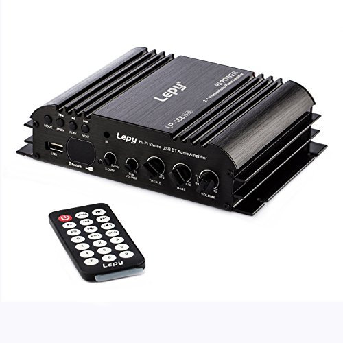 Nobsound Lepy 168Plus Stereo Audio Amplifier, Mini 2.1 Channel Hi-Fi Stereo Power Amplifier with LED Display and Remote Control, Supporting USB, Bluetooth, AUX, RCA Input, Subwoofer Amplifier
