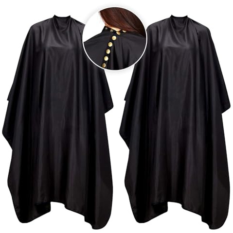 Oak Leaf Hair Cutting Capes, Water-resistant & Antistatic Salon Haircut Capes with Snap Closure for Styling, 57x67 Inches, Pack of 2