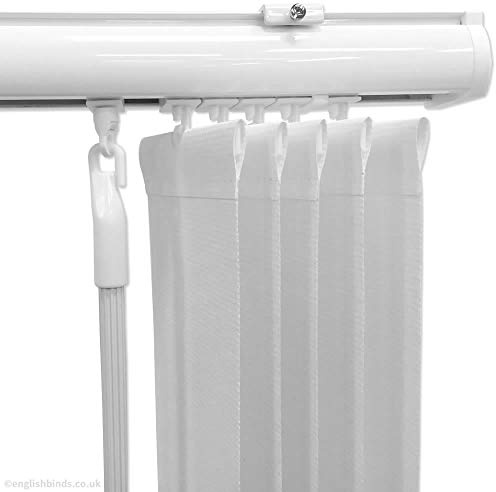 eXtreme Slimline White Headrail For 89mm/3.5 Vertical Blinds In 3 Sizes - UK MANUFACTURED - READY FOR NEXT DAY DELIVERY! (1200mm Width)