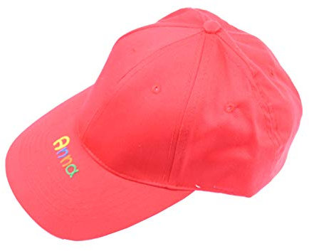 mein-name Kinder Baseball Cap Kappe Kindermütze Jungenmütze Mädchenmütze Personalisiert (Rot)
