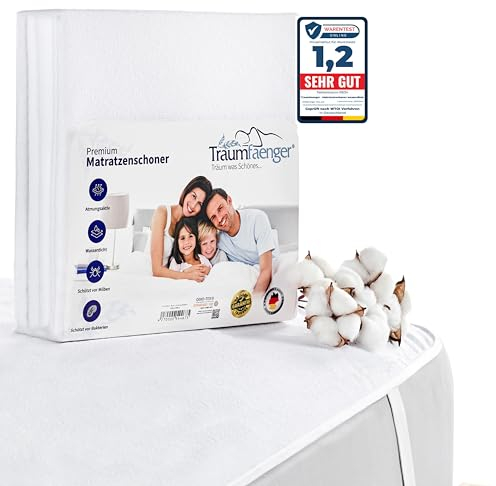 Matratzenschoner 90x200 cm, wasserdicht & atmungsaktiv aus Baumwolle (Oeko-TEX® Standard 100) bietet Matratzenschutz, Nässeschutz dient als Matratzenauflage, waschbar bei 60°