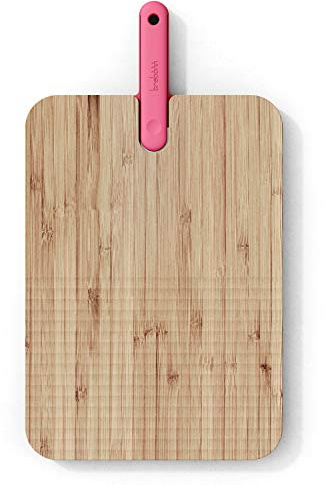 Trebonn - Artù Integrated Knife Bread, Tagliere in bambù con Coltello da Pane Seghettato, 43x24x2.2 cm. per Pane, Pizza, Focaccia E Altri Prodotti Panificati