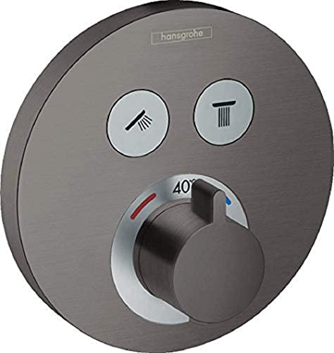 hansgrohe Unterputz Thermostat ShowerSelect S, für 2 Funktionen, Brushed Black Chrome