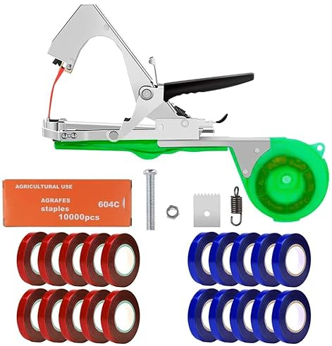 Legatrice per Piante, Attrezzi Orto Pinza Legatrice,Tying Macchina Strumento Nastro a Mano per Legare Pomodori UVA Fiori Verdura Vigneto, Attrezzo a da Giardino