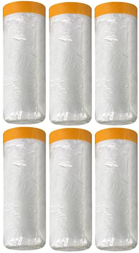 6x Goldband (soft) mit Folie | 210cm x 15m | Abdeckfolie mit Abklebeband | klebemeister.eu