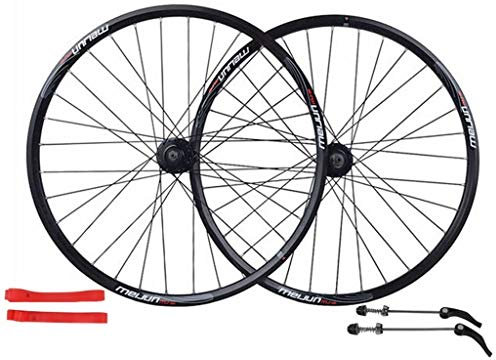QHY Felgen Mountainbike Laufradsatz 26 Zoll, MTB-Laufräder Leichtmetall-Doppelwandfelge Scheibenbremse Schnelle Veröffentlichung Abgedichtete Lager Kompatibel 7 8 9 10 Geschwindigkeit 32H