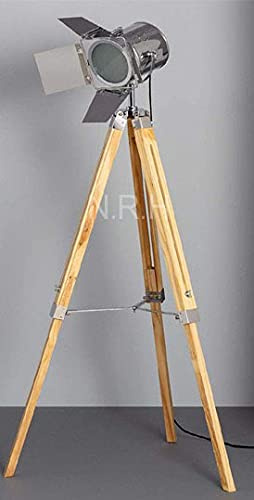 Nautical Spotlight searchlight Tripod Floor Lamp Bed Side Lamp for Living Room Home Corner Standing Lamp Decor
