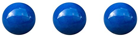 Teramico 3er Set Gartenkugeln Dekokugeln Blau glasiert 12cm aus Stein -absolut frostfest- Handarbeit