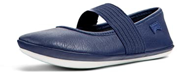 Camper Girls Right Lace-Up Flats, Dark Blue 146, 9.5 UK Child