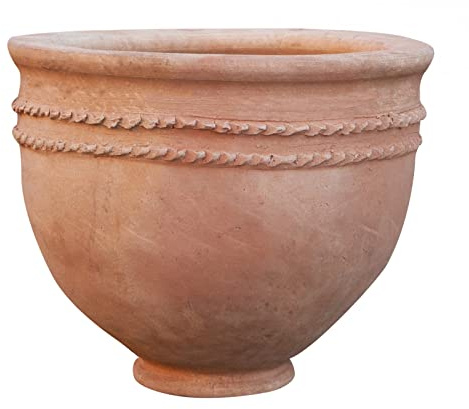 Biscottini Vaso Terracotta del Sahara 56x66x66 cm | Vasi Terracotta Grandi | Anfore da Giardino Decorative e Funzionali
