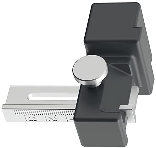 HETTICH 9257326 AvanTech You Verarbeitungshilfe (Montagehilfe) PTO Frontspaltlehre für Schubkasten, Kunststoff schwarz, Silber