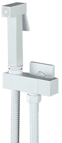 Bidet Brause Messing Handbrause Bidet WC Bidet Spray Bidet Handbrause Set Waschbecken Kaltwasser Wandmontage Handbrause Toilette mit Schlauch,Weiß