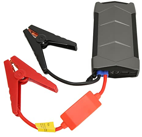 ASHATA Autobatterieladegerät Starthilfe, UltraSafe-Starthilfebox, 600 A Spitzenstrom IP66 Wasserdichter 10800-mAh-Akku Tragbares Starthilfegerät mit LED-Leuchten Tragbares Powerbank-Ladegerät