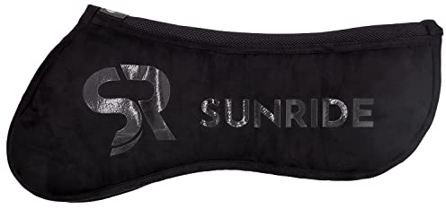 SUNRIDE Sattelpad/Korrekturpad für Pferde (Cloud One) Springen - einzigartige 3D-Zonen-Dämpfungstechnologie - gesundheitsfreundliches Material - ergonomisch, rutschfest - schwarz (18 Zoll)