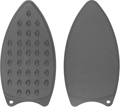 sourcing map 2pcs Silicone Iron Rest Pad, Multipurpose Iron Hot Resistant Mat Iron Rest Plate for Ironing Board Hot Heat Resistant Steam Compact Mat, Grey