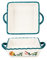 Fuente for Horno, Fuentes for Hornear de Cerámica, Mini Fuentes for Horno de Cerámica - Juego de 2 | Platos for hornear del horno a la mesa | Olla for lasaña, pastel y cazuela | Cuadrado, rojo, 10 pul