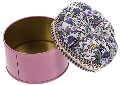 STOBOK 4stücke Sewing Work Pin Box Nähzubehör Mit Glasball Nadelhalter Für Stoffkunst Und Kleiderherstellung Für Handarbeiten Und Kreative Projekte Weißer Hintergrund Mit Blumen