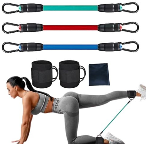 Juego De Bandas De Resistencia Para Piernas, Bandas De Resistencia Para Tobillos Con Puños, Equipo De Entrenamiento De Glúteos, Bandas De Resistencia Para Piernas Con Correa Para Tobillo, Tobillera El