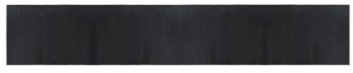 vidaXL Teppich Rechteckig Schwarz 70x400 cm Bambus