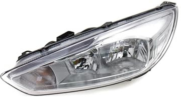 EDA PREMIUM auto Scheinwerfer, Frontscheinwerfer Links F1EB13W030CC passend für FORD FOCUS 2014-2018 EU, mit Stellmotor für LWR, silber, H1/H7, mit Tagfahrlicht (LED)