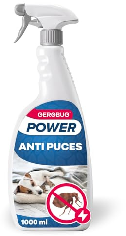 Spray Anti Puces Chat & Chien 1000 ML - Très Efficace et Non Tachant - Spray Anti Puces Maison pour Meubles et Textiles - Utilisable en Présence de Chats et Chiens