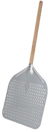 YUCHUANGYE Pizza ​Paddle 12/13/14 Inch Pizza Peel Perforated Pizza Peel Wood Handle Pizza Shovel Hard Coating Or Anodized Short Pizza Peel Pizza Peel(14 inch Anodized)