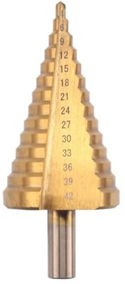 4-32mm 4-42mm Schnellarbeitsstahl-Stufenbohrer for Metall-Holz-Lochschneider HSS-Titan-beschichtete Holzbearbeitungs-Bohr-Elektrowerkzeuge(4-42mm)