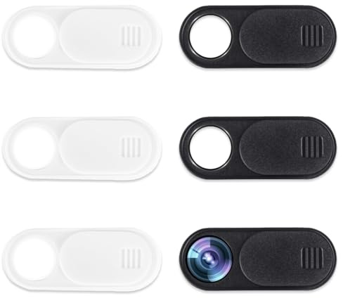SGERUFZ 6 Piezas Tapa Cámara Móvil Portátil, Tapa Webcam, Cubierta Deslizante Ultra Delgada para Cámara Web, Accesorio para Computadora Smartphone PC, Protección de Privacidad