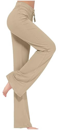 Yoga Pants for Women Workout Pants High Waist Athletic Workout Leggings Yoga Pant Adult Spreader Pants Beige