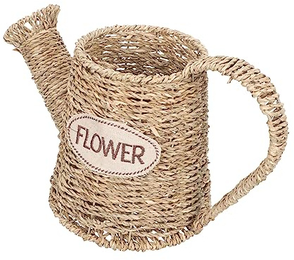 KONTONTY Panier de Composition Corbeille Panier à Plantes en rotin décoration champêtre Panier de Rangement Pot de Fleur Interieur Panier de Fleurs de Table Panier de Fleurs tressé