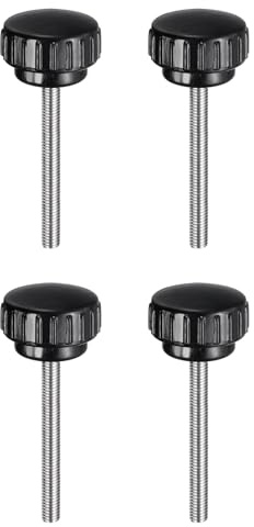 QUARKZMAN 4 Stück Rändelschraube M5 x 50mm Daumenschrauben Spannschraube | Rundkopfschraube Rundgriffschraube Klemmknöpfe 25mm Handknöpfe, Edelstahl 304, Mit Gewinde, Für Industrie Maschine