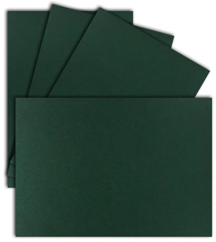 100 Einzel-Karten DIN B6-12,0 x 17,0 cm - 240 g/m² - Kieferngrün - Tonkarton - Bastelkarton - Bastelkarten - blanko Postkarten