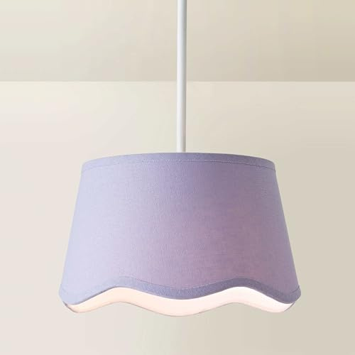 ValueLights | Mabel Small Lilac Scallop Edge Linen Lamp Shade | Shades, Home Décor & Improvement Essential