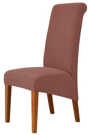 EBETA Coprisedia Grande, Coprisedie Elasticizzate, XL Coperture per Sedie, Rivestimenti per Sedie Stretch per Grandi Sedie da Pranzo, Lavabili (Rosso Corallo, 6 Pezzi)