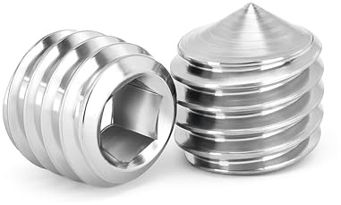 PRIOstahl Gewindestifte mit Innensechskant und Spitze 120° Madenschrauben - 10 Stück Größe: M6 x 6mm metrisches Gewinde DIN 914 / ISO 4027 für Türgriffe Modellbau Mechanik Rostfrei aus Edelstahl V2A