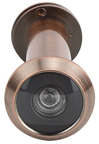 220 Grad Türspion mit Anti - Diebstahl Funktion, Sicherheits Türviewer für Türstärke 55-90mm, Mit Abdeckung - Weitwinkel Sicht, Einfache Installation, Schutz vor Einbruch (Extended 16mm red ancient