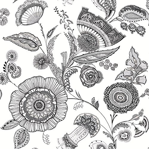 Arthouse 690800 Catarina Wallpaper, Black & White, 53 cm x 10.05 m