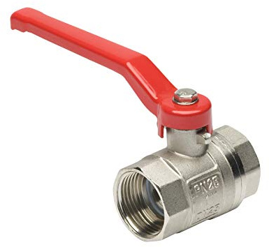 Meister Kugelhahn - 30,93 mm (1 Zoll) IG - Mit langem Stahlhebel & vollem Durchgang - Beidseitiges Innengewinde - Hochwertiges Messing / Absperrhahn für Wasserleitungen / Wasserhahn / FLOR92615