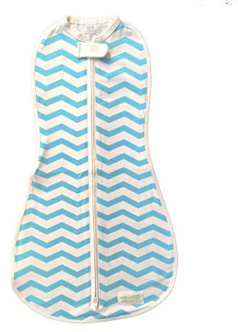 Woombie Original Swaddle (3–6 Monate, Aqua Chevron)