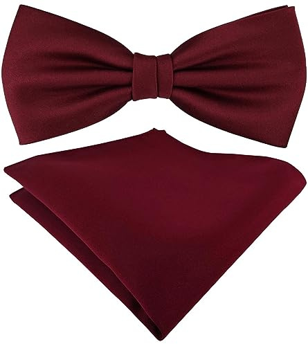TigerTie Satin Fliege Einstecktuch in Uni einfarbig + Aufbewahrungsbox