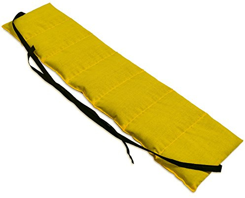 Kirschkernkissen 7-Kammer mit Band, 65x15 mango. Wärmekissen Rücken, Körnerkissen
